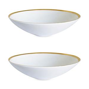 Тарелка для супа и пасты Twig New York Golden Edge, 8 дюймов, набор из 2 шт, золотой
