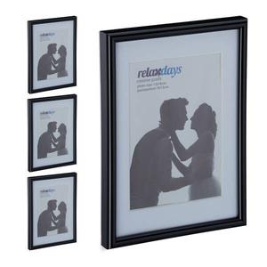 4xРамка для фотографий Relaxdays 13x18 cm schwarz, черно-белый