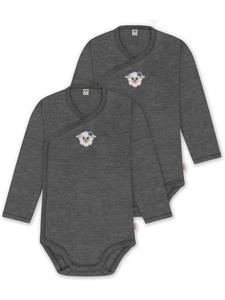 Normani Outdoor Sports Комплект из 2 детских боди-шарфов из мериносовой шерсти, цвет антрацит