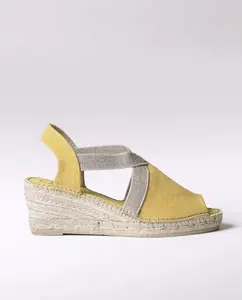 Женские эспадрильи на танкетке из ткани на резинке Toni Pons, желтый