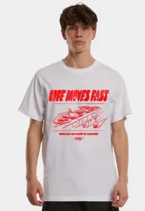 Жизнь быстротечна, хватай то, что хорошо. футболка с принтом. Mister Tee, White