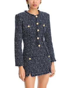 Мини-платье из твида Gisele Ronny Kobo, синий