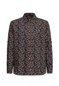 Рубашка с длинными рукавами и принтом Foxy по всей поверхности KING KEROSIN, черный