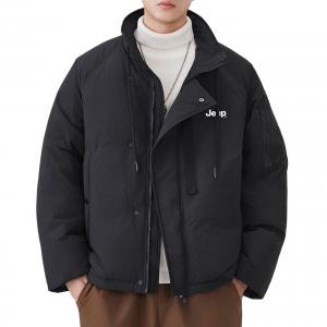 Пуховик Unisex Stand Collar Thickened Others Jeep, черный