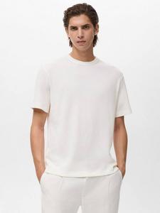 Футболка Gare из хлопкового микса Mango, Natural White