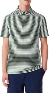 Мужская поло для гольфа Lacoste Sport Regular Fit с защитой от ультрафиолета, Green/White Striped