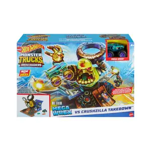 Hot Wheels, набор, Monster Trucks, Smashers – Gorilla Arena, HPN71