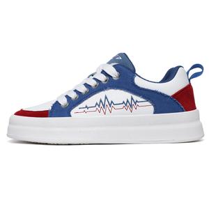 OSHRT Утепленные, противоскользящие, амортизирующие и износостойкие низкие кроссовки для скейтбординга унисекс, белые, синие