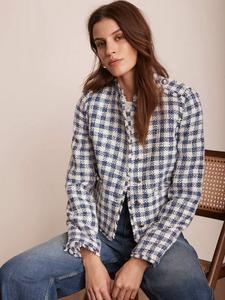 Жакет из букле с клетчатым узором Mint Velvet, Ivory/Multi