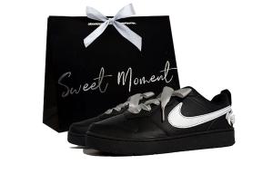Court Borough Dark Night Sweetheart Box нескользящие низкие детские скейтбординг кроссовки Nike, черный