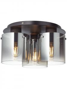 Brilliant Потолочный светильник 35 см ⌀ Beth в цвете кофе/дымчатое стекло