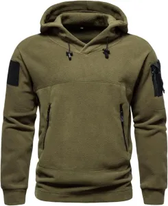 Мужская тактическая толстовка с капюшоном и карманом на рукаве