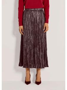 MADELEINE Блестящая юбка-трапеция рубиново-красного цвета для особых случаев