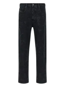 Джинсы с рваным эффектом DIESEL, черный