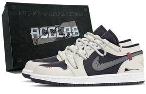 Воздушные 1 легкие увеличивающие рост низкие винтажные баскетбольные кроссовки мужские Black White Gray Jordan, черный белый серый