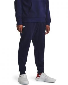 Джоггеры Under Armour Rival Fleece, цвет Midnight Navy/White