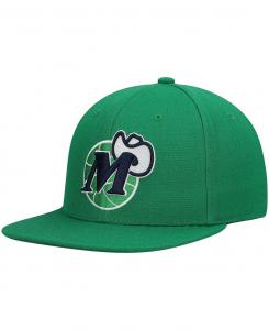 Мужская зеленая кепка Snapback Dallas Mavericks Hardwood Classics Team Ground 2.0 Mitchell & Ness