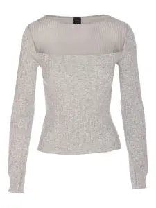 Трикотажный топ Colime PINKO, серый