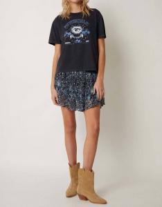 Футболка с психоделической графикой, черного цвета Berenice, черный