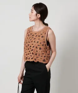 Жилет из тюлевой сетки United Arrows, цвет Md. Brown