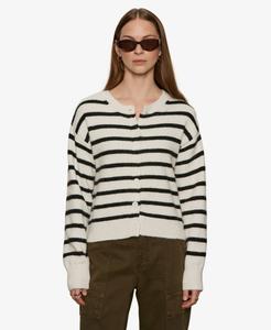 Женский незаменимый кардиган на пуговицах Sanctuary, Chalk White/Black Stripe