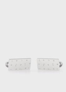 Запонки "Логотип и точки" Paul Smith, цвет Silver