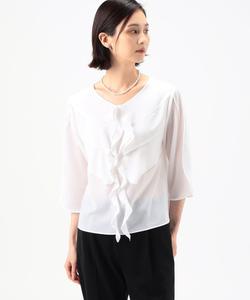 Блузка-полупрозрачная из скандинавского жоржета Comme Ca, цвет 01: White