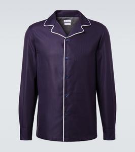 Хлопковая пижамная рубашка Brunello Cucinelli, Blu