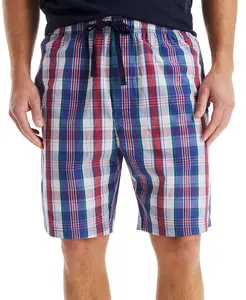 Мужские клетчатые пижамные шорты 8" из поплина Nautica, фиолетовый