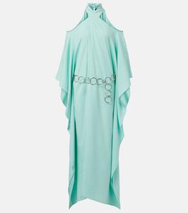 Мамбо кафтан с поясом и бретелями халтер Taller Marmo, Acqua