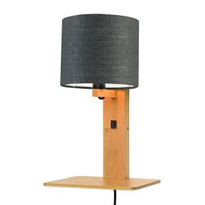 Настенный светильник GOOD&MOJO Andes Typ A, бамбук/лен - темно-серый - темно-серый