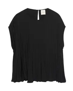 Блузка из плиссированного крепа Calvin Klein, черный