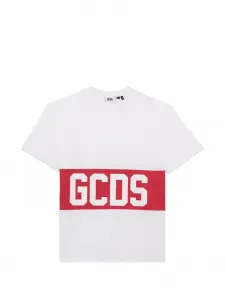 Футболка с логотипом на ленте Gcds, белый