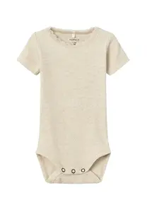 Name It Боди с короткими рукавами "NBFKAB SS BODY NOOS", цвет Peyote Melange