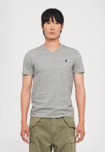 Футболка Polo Ralph Lauren CUSTOM SLIM FIT JERSEY V-NECK T-SHIRT, Dark Vintage Heather/Grey
