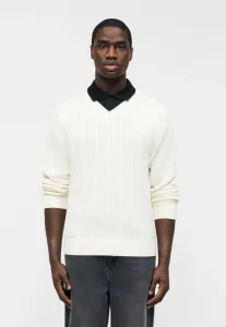 Плетеный свитер с v-образным вырезом Filippa K, Calico White