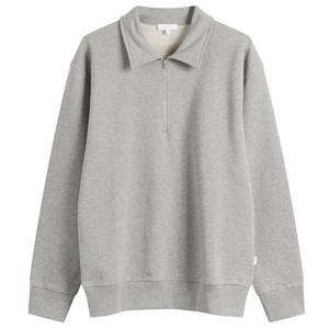 Толстовка с застежкой-молнией на половину длины в норвежском стиле Norse Projects, Grey Melange