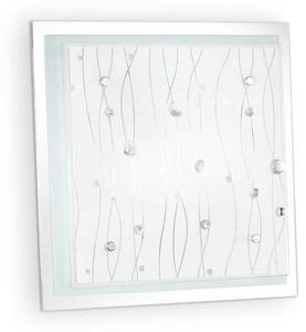 Встраиваемый настенный светильник Ideal Lux Wandleuchte Ocean, серый - металл - 34 x 34 x 9 см