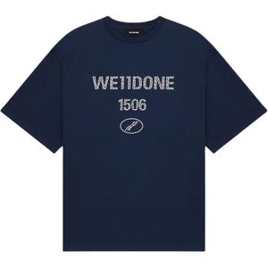 WE11DONE Футболка мужская морская синяя