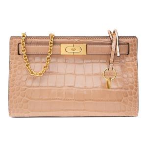 TORY BURCH Кожаная сумка кроссбоди через плечо маленькая женская розовая