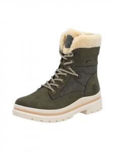 Remonte Ботинки на шнуровке зеленого цвета