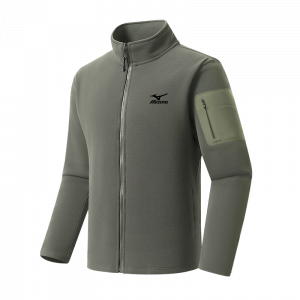 Бархатные жакеты унисекс, воротник-стойка, умеренный Mizuno, серый lake зеленый