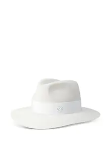 Шляпа-федора henrietta с лентой Maison Michel, белый