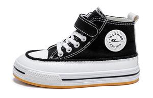 Детские парусиновые туфли Kids High-top Black Warrior, черный