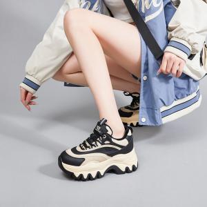 Кроссовки женские толстые низкие Shangjinni, черный