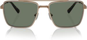 Michael Kors мужские солнцезащитные очки квадратной формы Mk1154 Blue Ridge, Shiny Gold/Green Solid