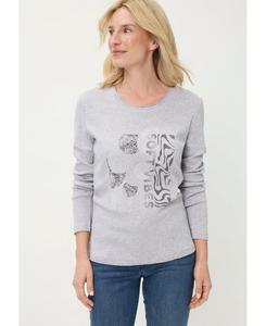 Женская футболка с принтом Placement Olsen, Misty grey melange