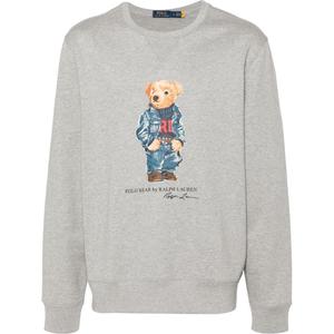 Флисовая толстовка с длинным рукавом Polo Ralph Lauren, серый