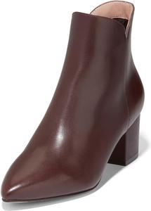 Женские модные ботильоны с острым носком, невысоким блочным каблуком, боковой молнией, удобные для осени и зимы, повседневная обувь для прогулок, размеры 4-16 US Wansseny, Dark Brown