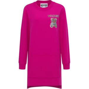 Толстовка-платье с вышивкой Teddy Bear MOSCHINO, розовый